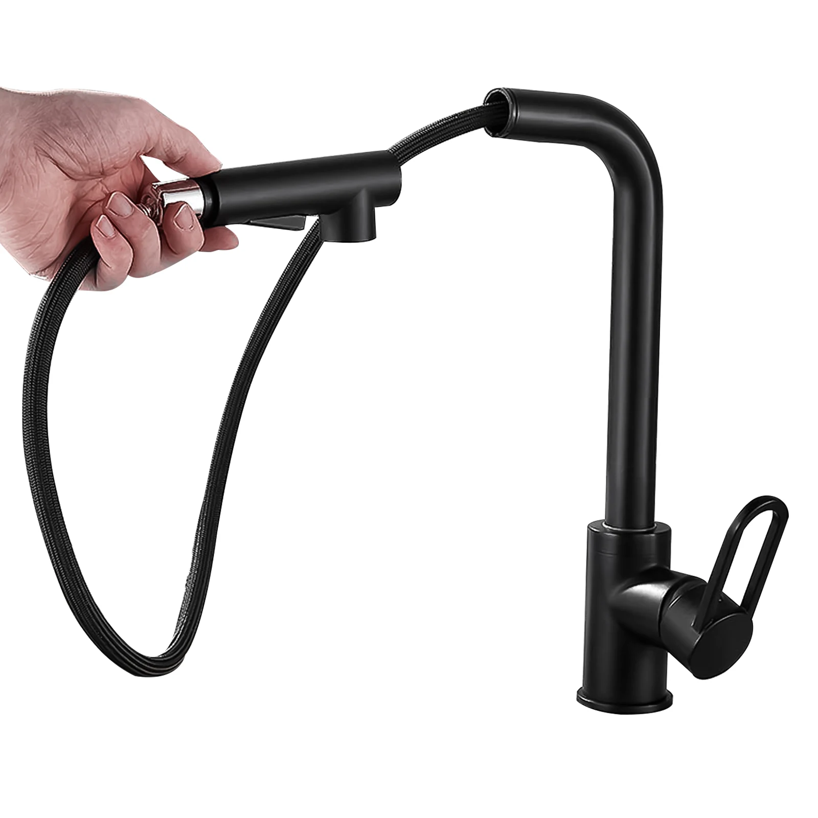 

Pull Out Spout Kitchen Sink Faucet Black Hot And Cold Water Taps Filter Faucet Mixer 360 Degree Rotation Water Purification Taps
