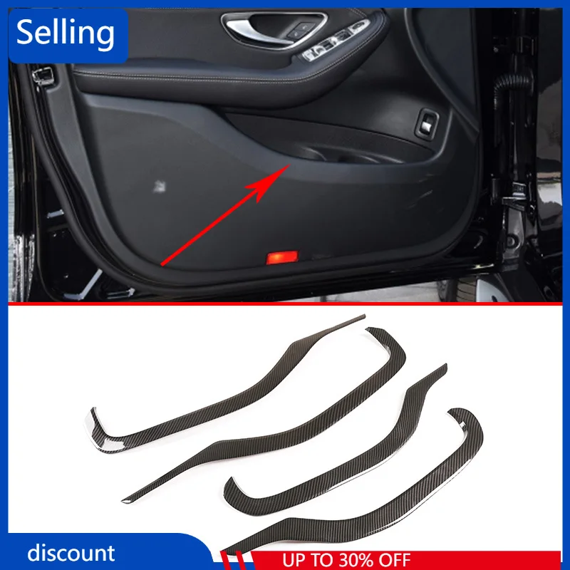

Interior Door Decoration Moulding Trim For Mercedes Benz GLC Class X253 220 260 300 2015-2017 Car Accessories 4 Pcs set fast shi