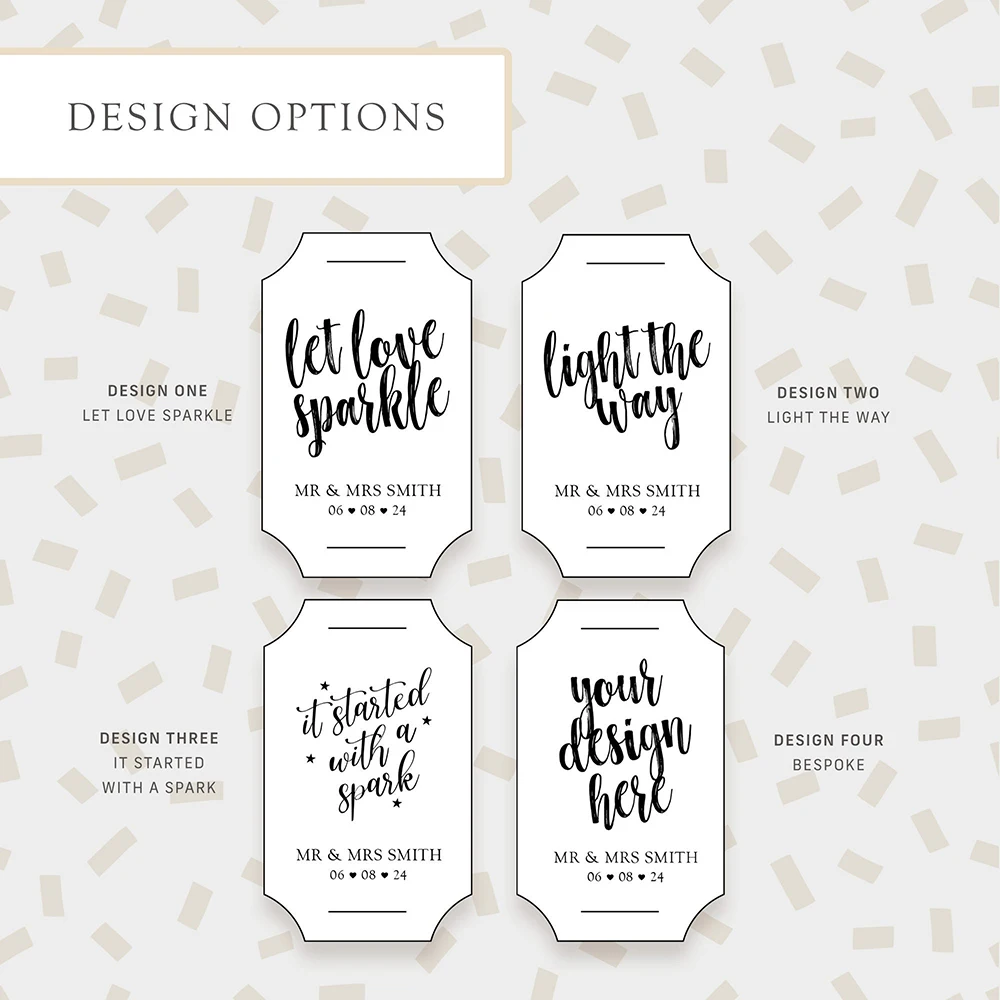 Personalised 50pcs Ticket Wedding Sparkler Tags for  Engagement Parties party anniversary Custom Wedding Firework Sparkler Card (art.: 3920cbfc0f217) - 3920cbfc0f217