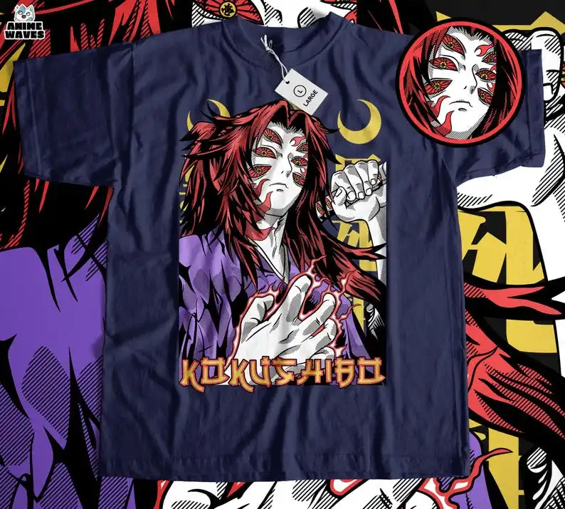 Футболка унисекс в стиле древнего японского демона-воин самурая дизайн манги