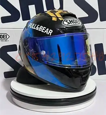 

ABS SHOEI X-14 Four Seasons Full Helmet Safety Riding Personality Unisex Motorcycle Helmet New Blue Gold Ant Safety Helmet