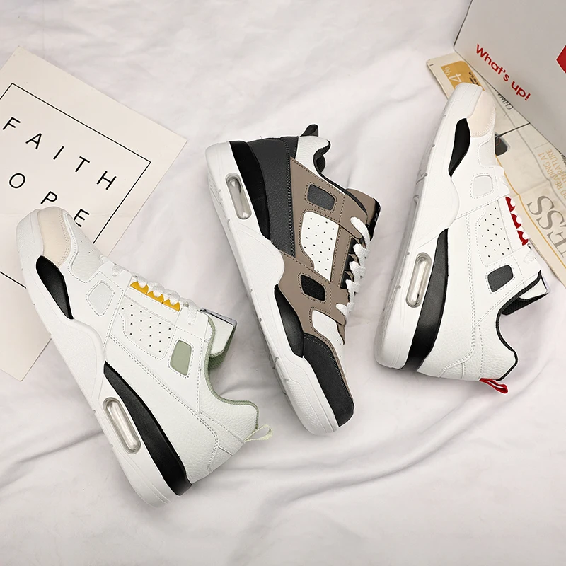 2023 Men's Classic Casual Sports Skateboard Shoes Fashion Trend Leather Rubber Anti-slip Wear-resistant Running Shoes 39-44#