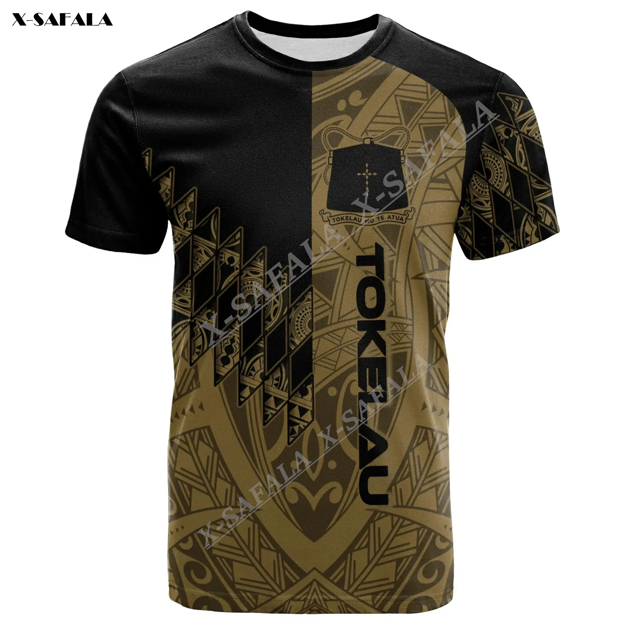 

Tokelau Symmetry Style Polynesia Hawaii 3D Print Men T-Shirts Tops Tees Short Sleeve Casual Quick Dry Breathable High Quality