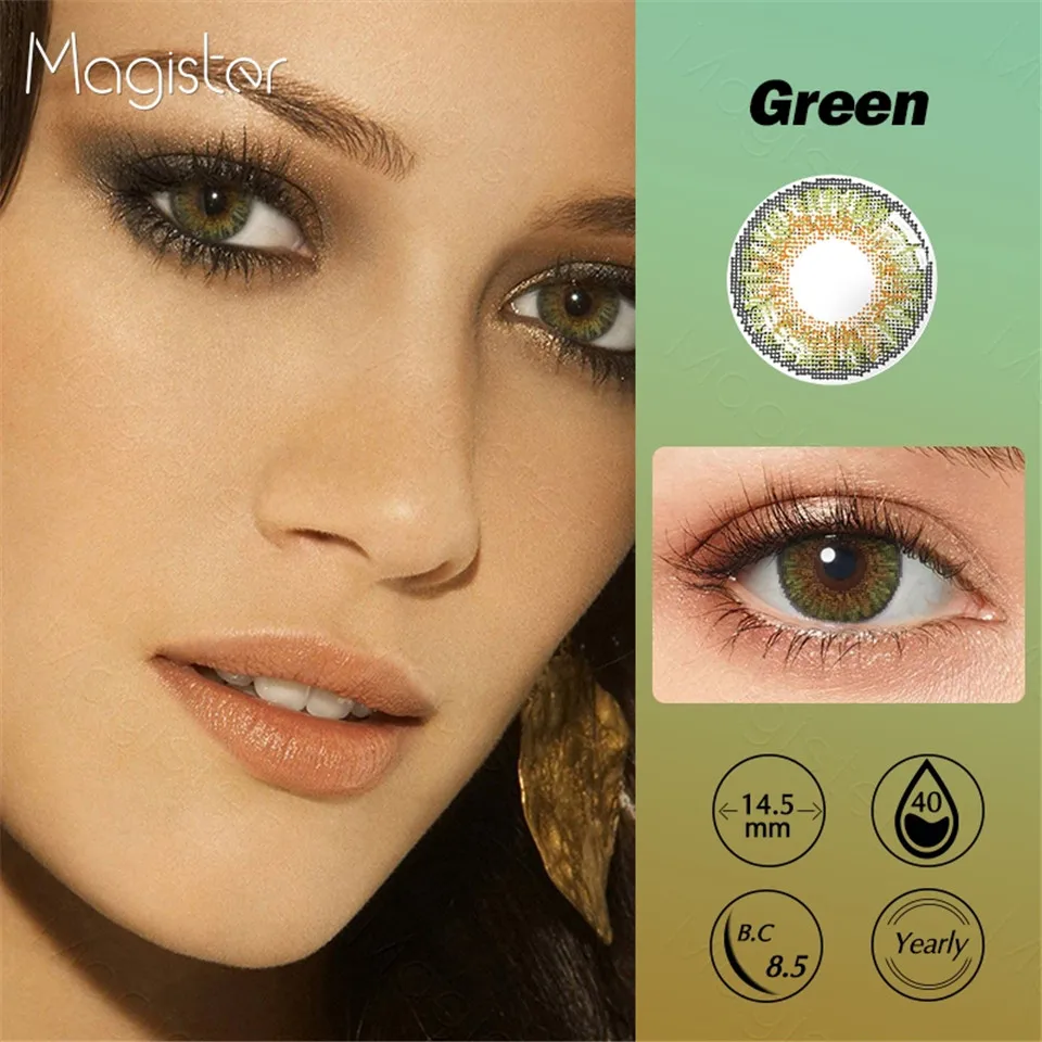 3 tone color contact lenses for eyes 1 pair colored contact lenses yearly pupilentes contacts eye color lens free global shipping