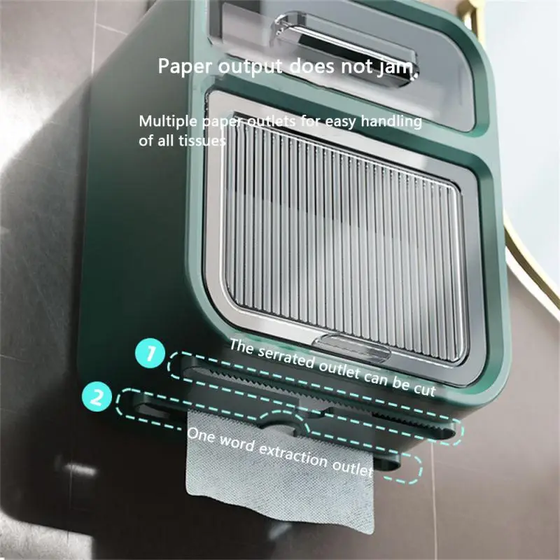 

Toilet Paper Holder Waterproof Portable Restroom Tissue Box Wall Mounted Bathroom Shelf Napkin Holder Bathroom Accessories