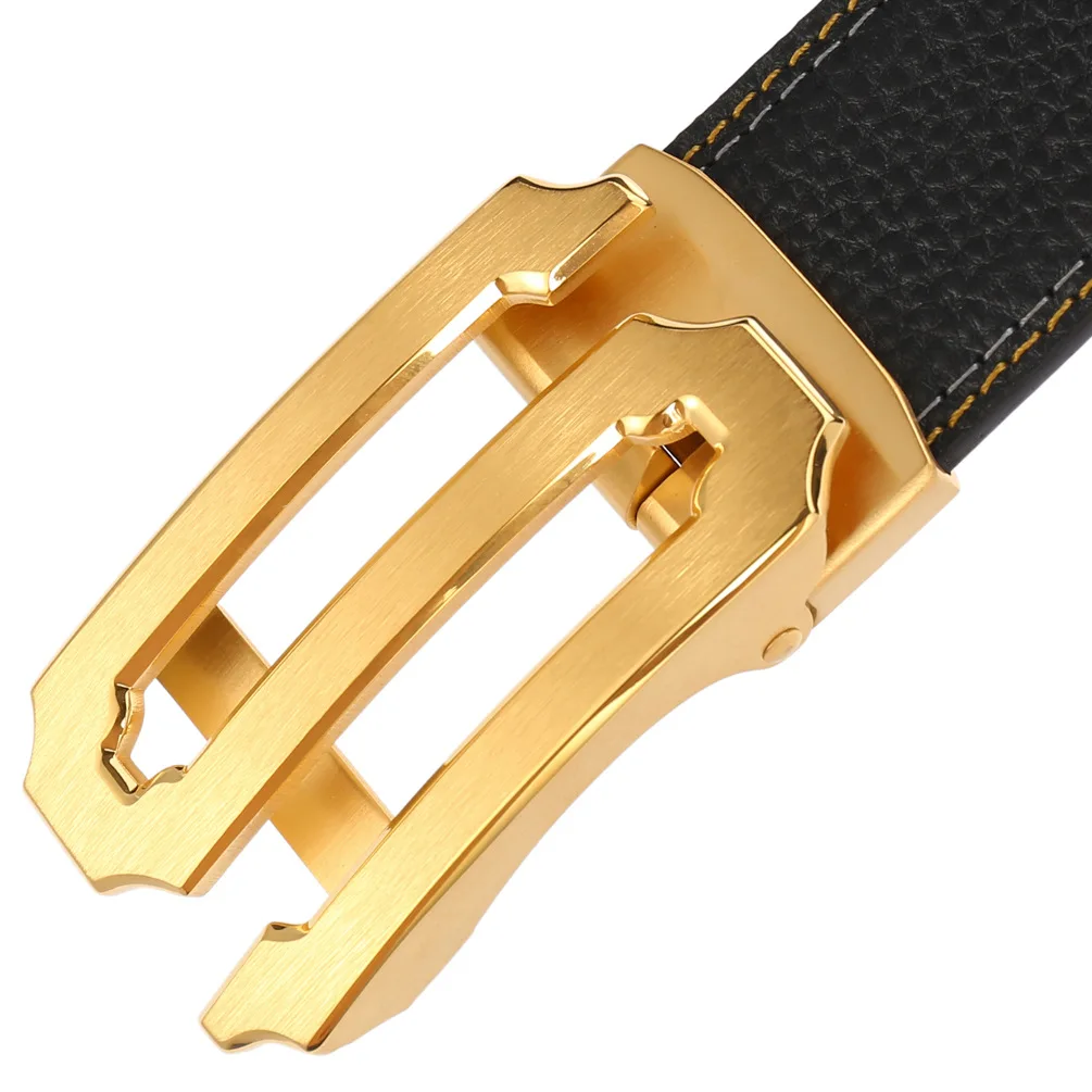 

2021 fashion high quality new stainless steel men's first layer belt casual belt women luxury designer brand Automatic buckle