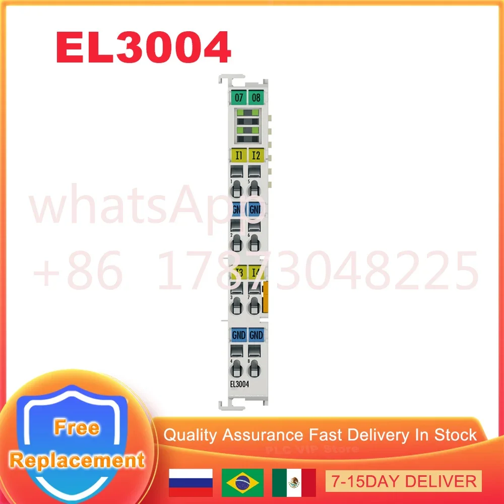 Совершенно новый EL3004 EL 3004 EtherCAT Terminal 4-канальный модуль ПЛК с аналоговым входом