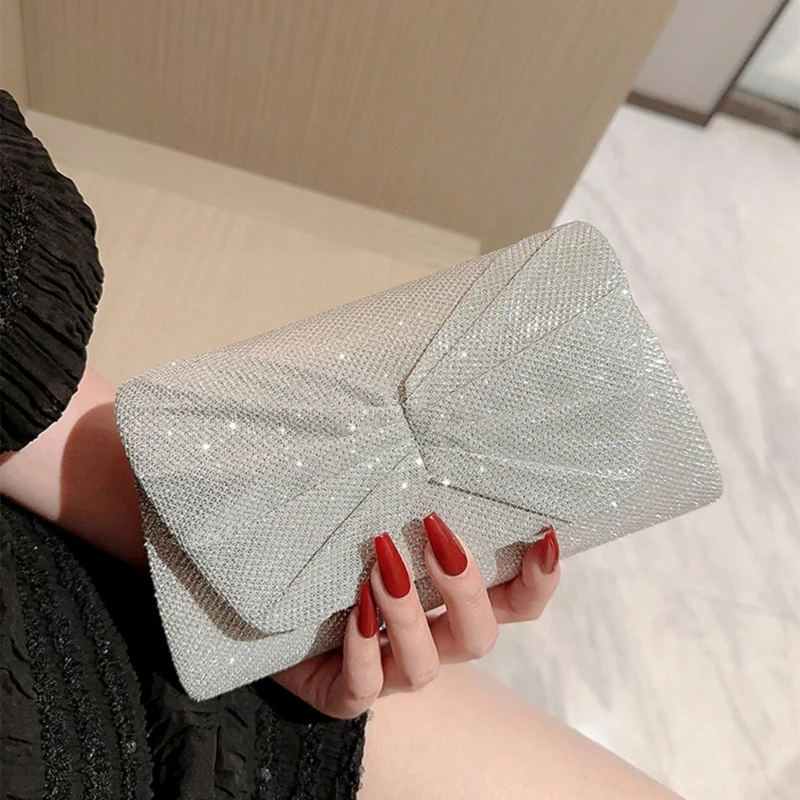 Модная вечерняя сумка через плечо для женщин блестящая банкетная клатчи сумки Ins
