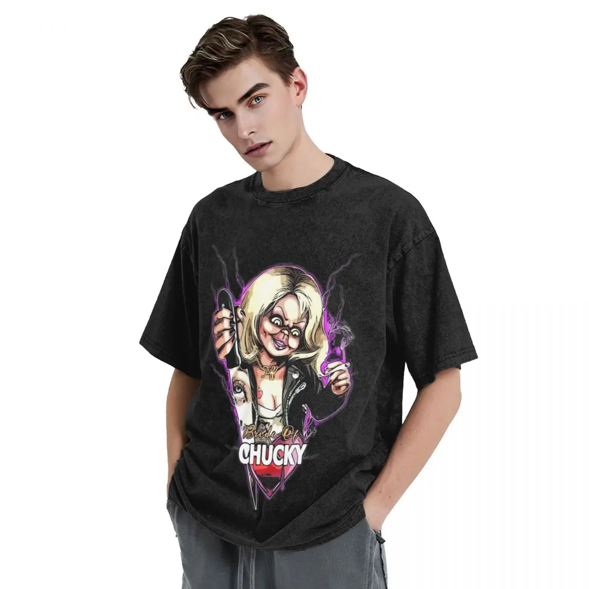 Невеста Чаки детская игровая кукла стираная футболка мужские повседневные