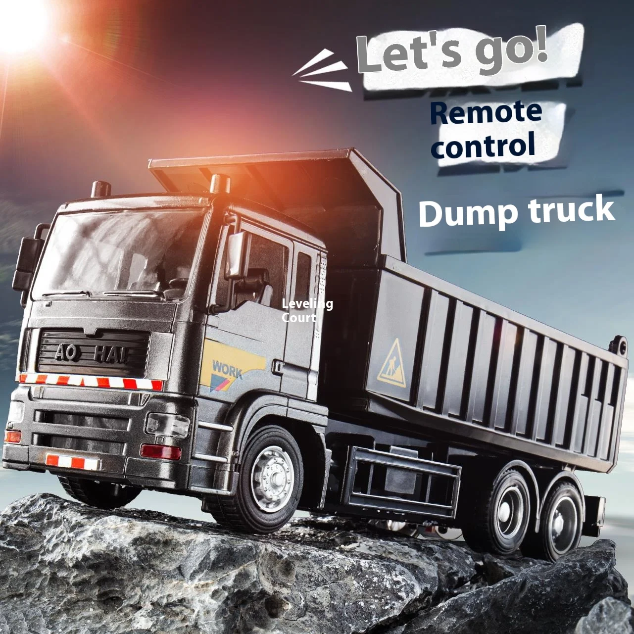 В наличии новый черный автомобиль с дистанционным управлением большой сплав