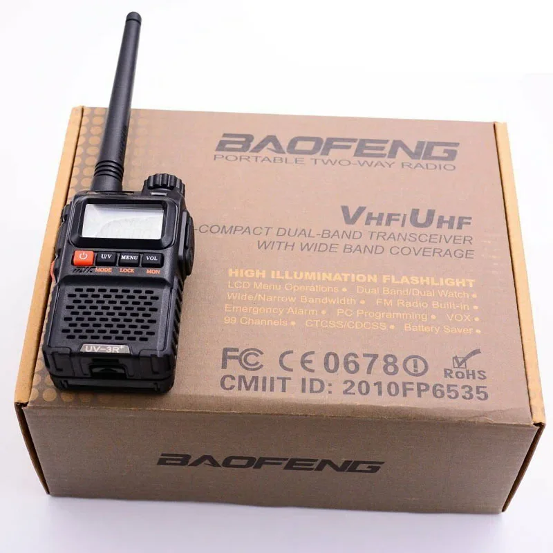 Baofeng UV-3R+ Pro Dual Band VHF/UHF UV-3R Plus Mini Walkie Talkie VOX Compact FM Transceiver UV3R Plus Portable Two Way Radio