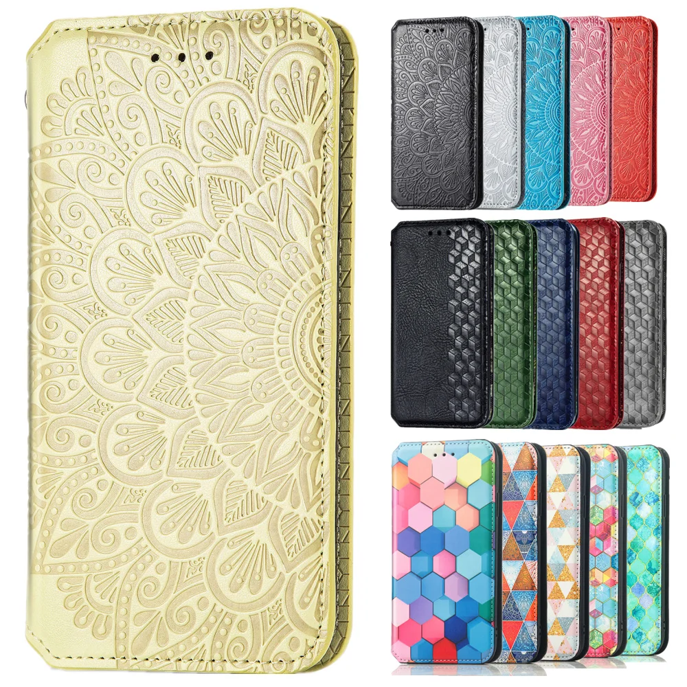 

For Xiaomi Redmi 10A 10C K50 K40S Note 11S 11E Cases Magnetic Flip Leather Wallet Card Slots Case Cover For Redmi Note 11 Pro