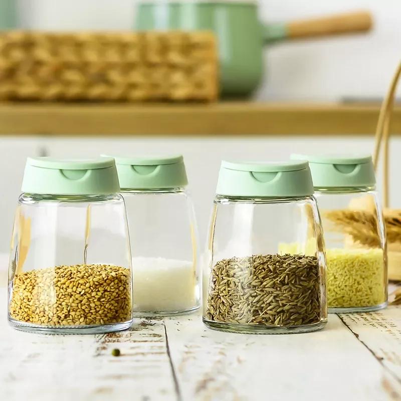 

Glass Bottle Spice Jars with Lid Set Seasoning Organizer Storage Container Box Sugar Dispenser Salt Shaker Kitchen Utensils Sets