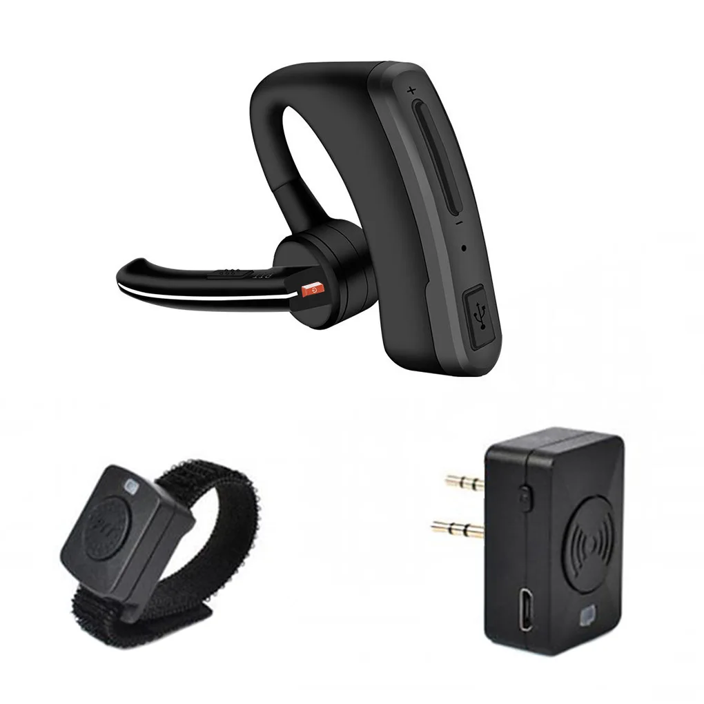 

Walkie Talkie Headset Portable Bluetooth-compatible 4 0 2 Way Radio USB Charging Earpiece Earphone with Microphone