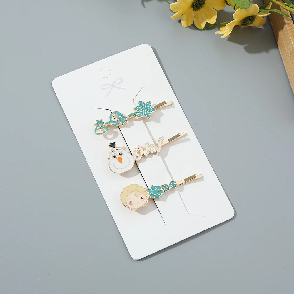 

Disney Classic Anime Frozen Fashion Hairpin Elsa Princess Cute Metal Hair Clip Jewelry Woman Small Fresh Hair Accessories