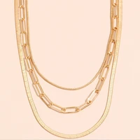 simple punk vintage multilayer necklace jewelry accessories