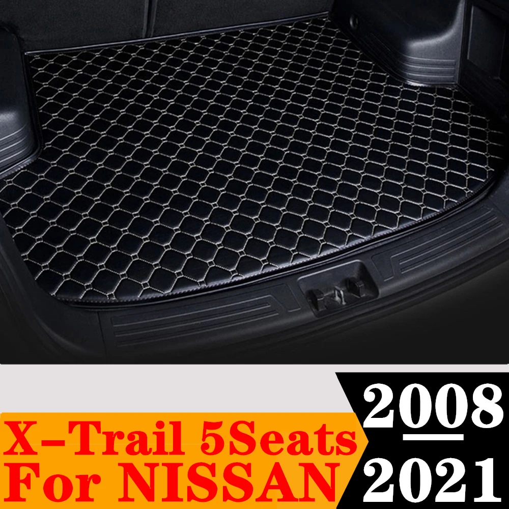 

Sinjayer коврик для багажника автомобиля, водонепроницаемые коврики для багажника автомобиля, плоский коврик для груза, коврик, подкладка для NISSAN X-Trail 5 мест 2008 09-2021
