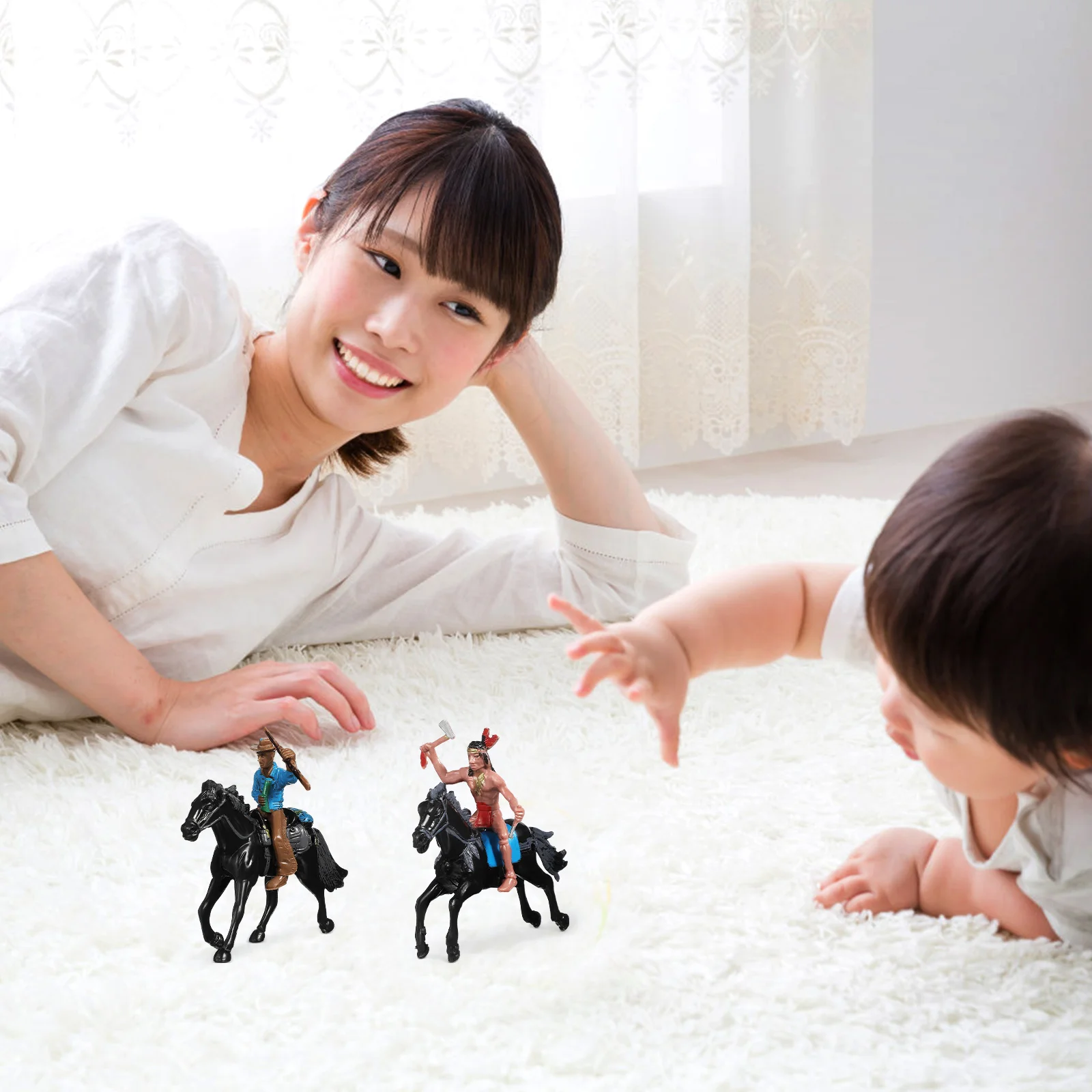 Модель верховой езды экшн-фигурка ковбойская мини-игрушка западная битва