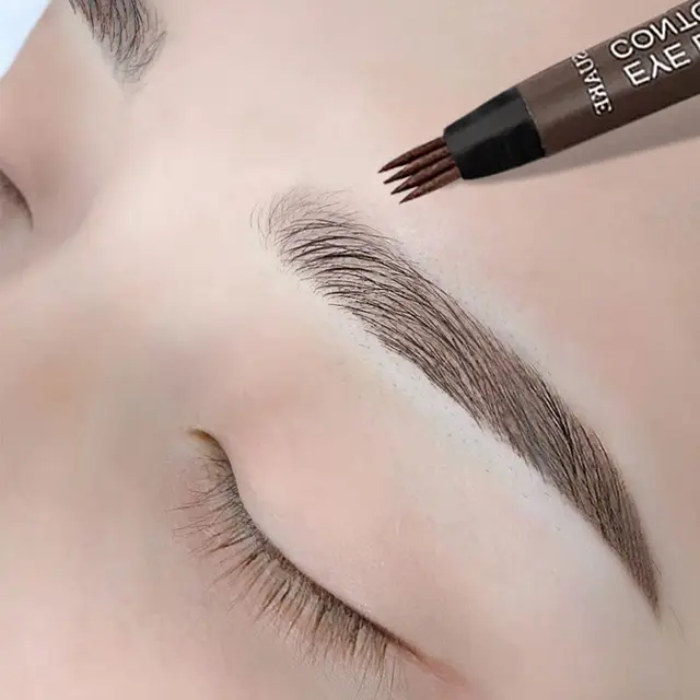4 Point Eyebrow Pencil Maquillajes Para Mujer Waterproof Liquid Eyebrow Pen Makeup Long Lasting Cosmetic Microblade Brow Pencil 1