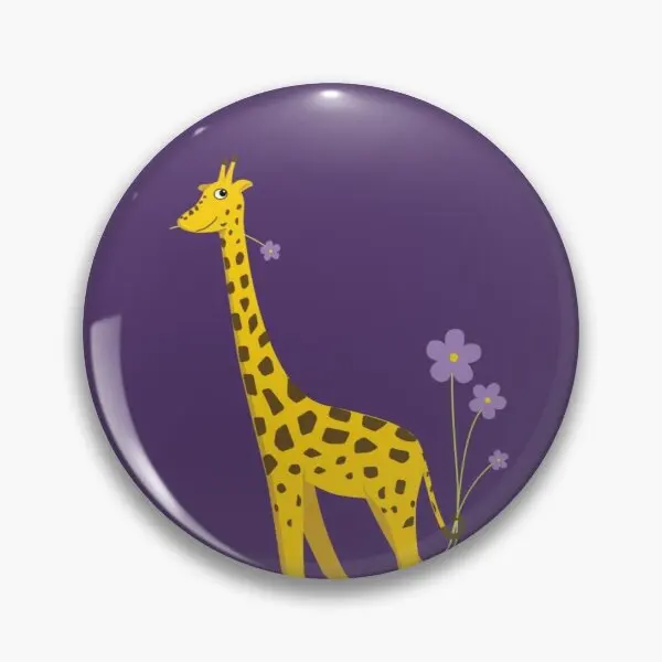 

Фиолетовая мультяшная забавная роликовая скоба с жирафом, настраиваемая мягкая булавка для одежды, булавка для лацкана, декоративная шляпа...