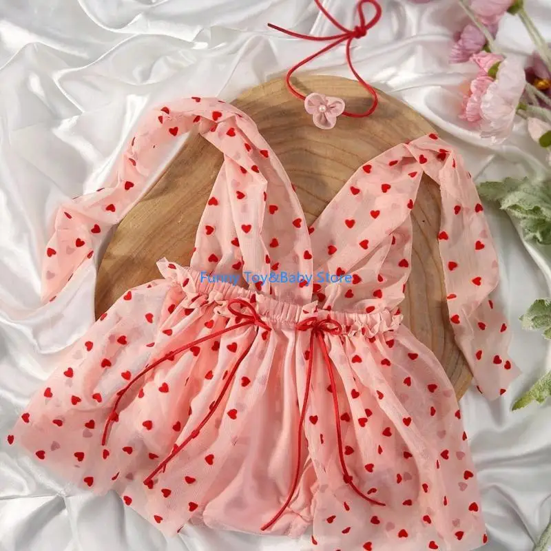 Фото C90b 2pcs Baby Photo Платье цветочное платье на головном повязке фотосессии одежда одежда для новорожденных Фотография боди №2