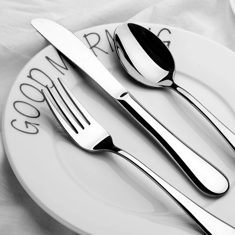 

Small Children Tableware Table Plates Steak Knife Spoon And Fork Set Dinnerware Kitchen Tableware Luxury Vajilla Cookware Set