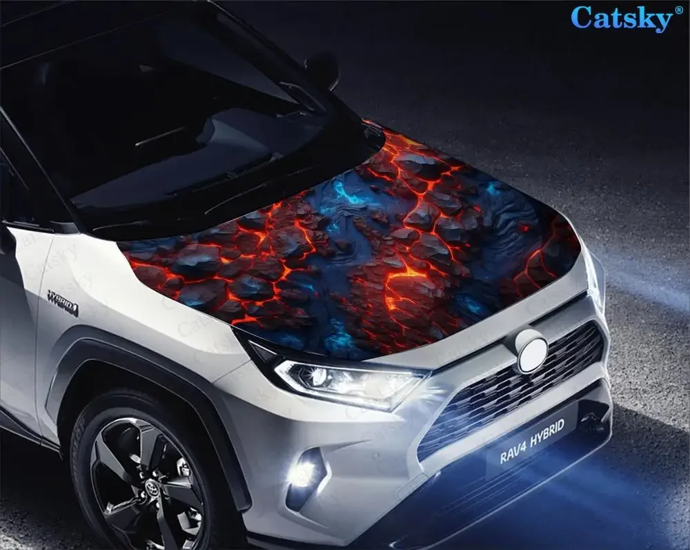 Абстрактная лава рисунок пламени наклейки для грузовиков виниловые Стикеры