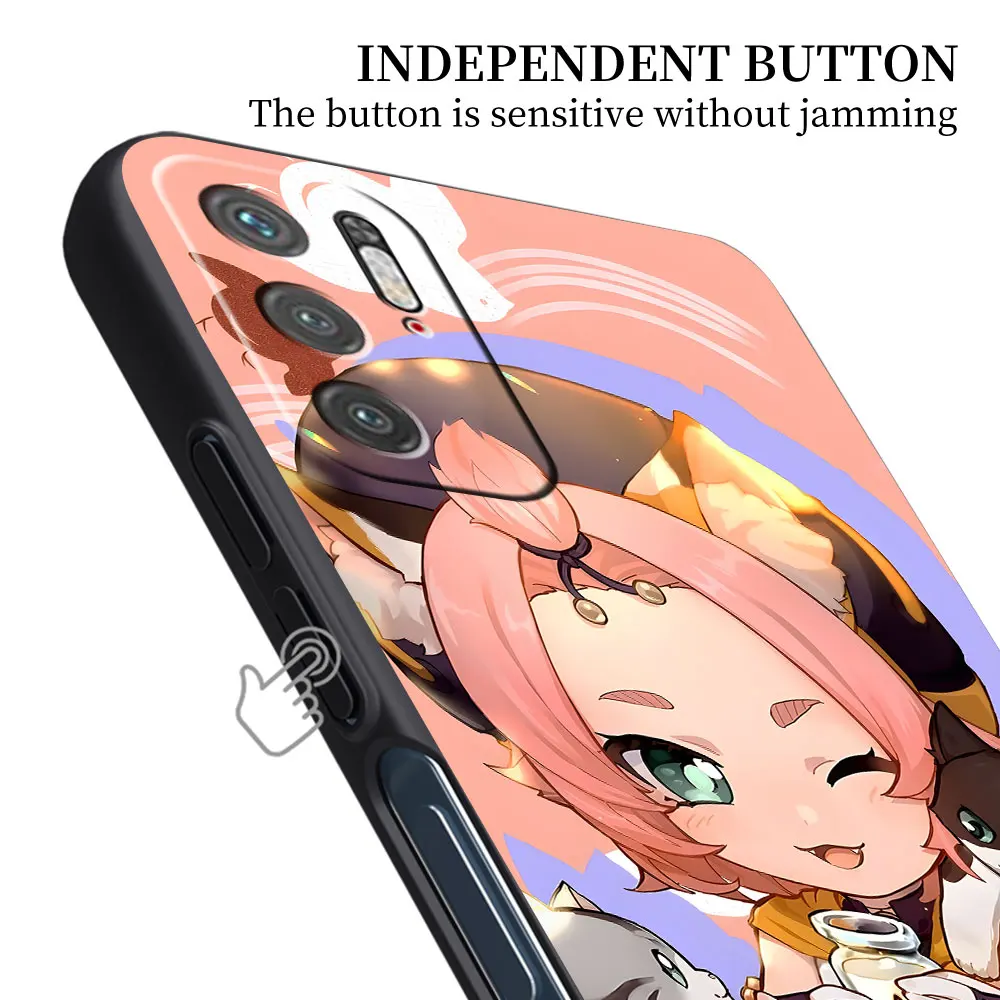 Защитный чехол для Xiaomi Redmi 15C 8 A5 12 6 7A 9C 12C 8A 6A 9 9A 9T 10 10A 10C 10X Genshin Impact Diona, черный чехол из ТПУ для телефона (art.: 3920dc6302b28) - 3920dc6302b28