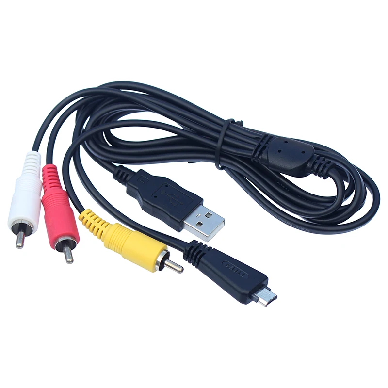 

VMC-MD3 USB Data Cable with Video AV RCA Dual Multi-function for Sony DSC-H70 TX20 TX100 DSC-T99 W580 WX9 TX55 T110D