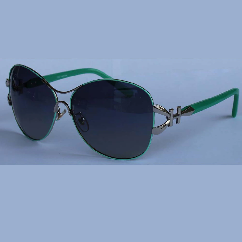 Женские солнцезащитные очки-бабочки UV400 модные поляризационные с металлической