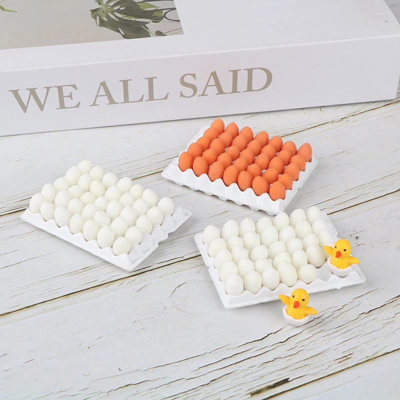 

1 Набор миниатюрный домик для кукольного домика, лоток для яиц, кухонная модель еды, декоративные аксессуары «сделай сам», детские игрушки для ролевых игр