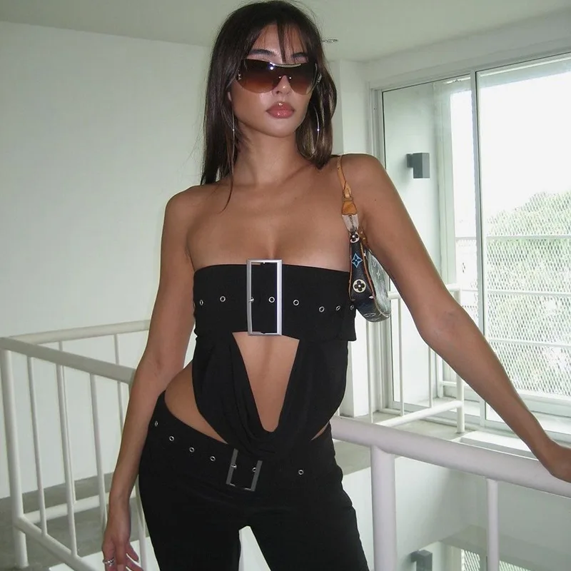

2023 Sexy Crop Top Sleeveless Camisole European and American Street Style Fashion Design Versatile Tank for Women