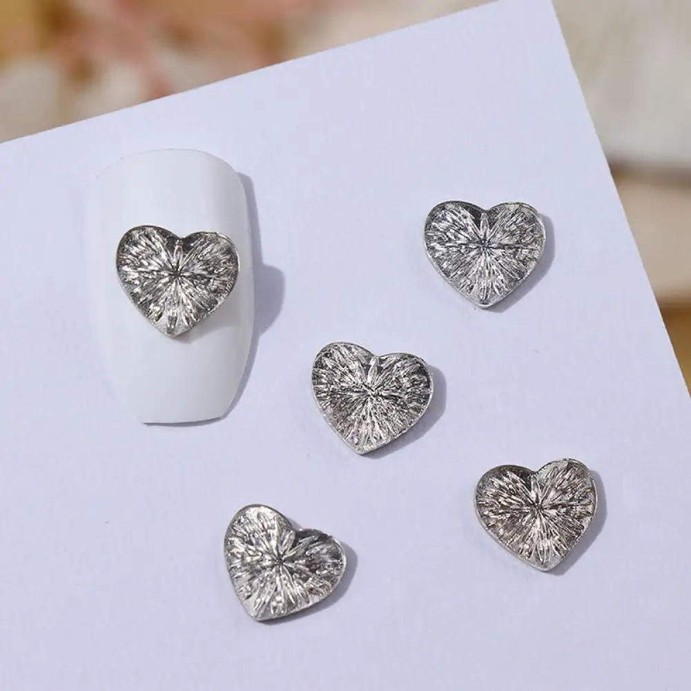 

5Pcs Delicate Non-falling Paste Easily Nail Art Heart Ornament Manicure Designs Salon Supply Manicure Decor Nail Art Decor
