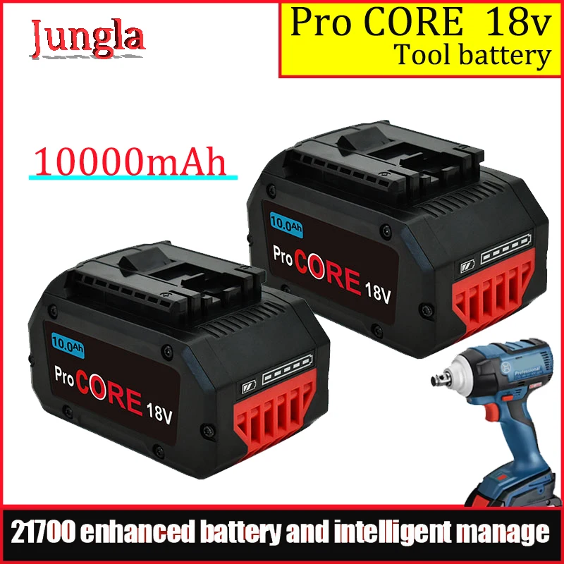 

100% High Quality Pro CORE 18V 10.0Ah Lithium-Ion Replacement Battery GBA18V for 18v Volt MAX Cordless Power Tool Drills