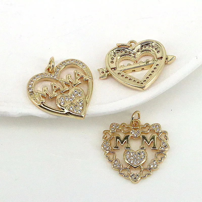 10 шт подарок на день матери позолоченное сердце круглая форма прозрачный