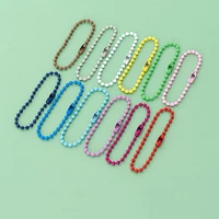 20pcs 12cm metal ball beads chains colorful wave beads hanging chain for diy jewelry making chains accessories wholesale