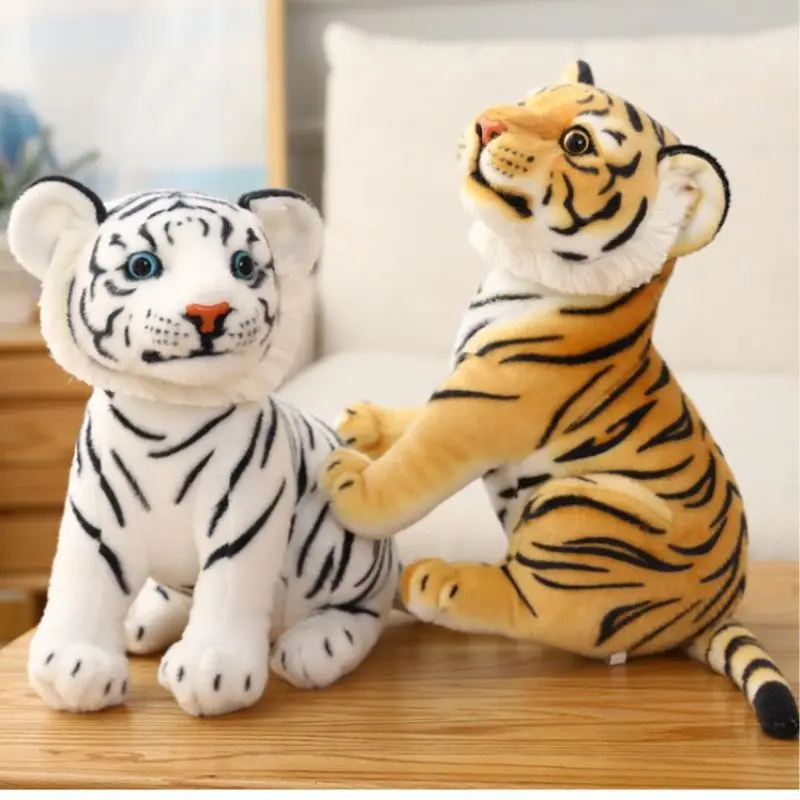 

23 см имитация детского тигра, плюшевая игрушка, мягкие дикие животные, искусственные куклы для детей, подарок на день рождения