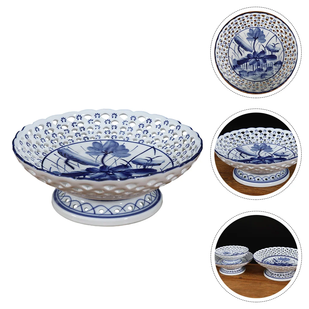 

1 шт., керамическая тарелка для фруктов в китайском стиле