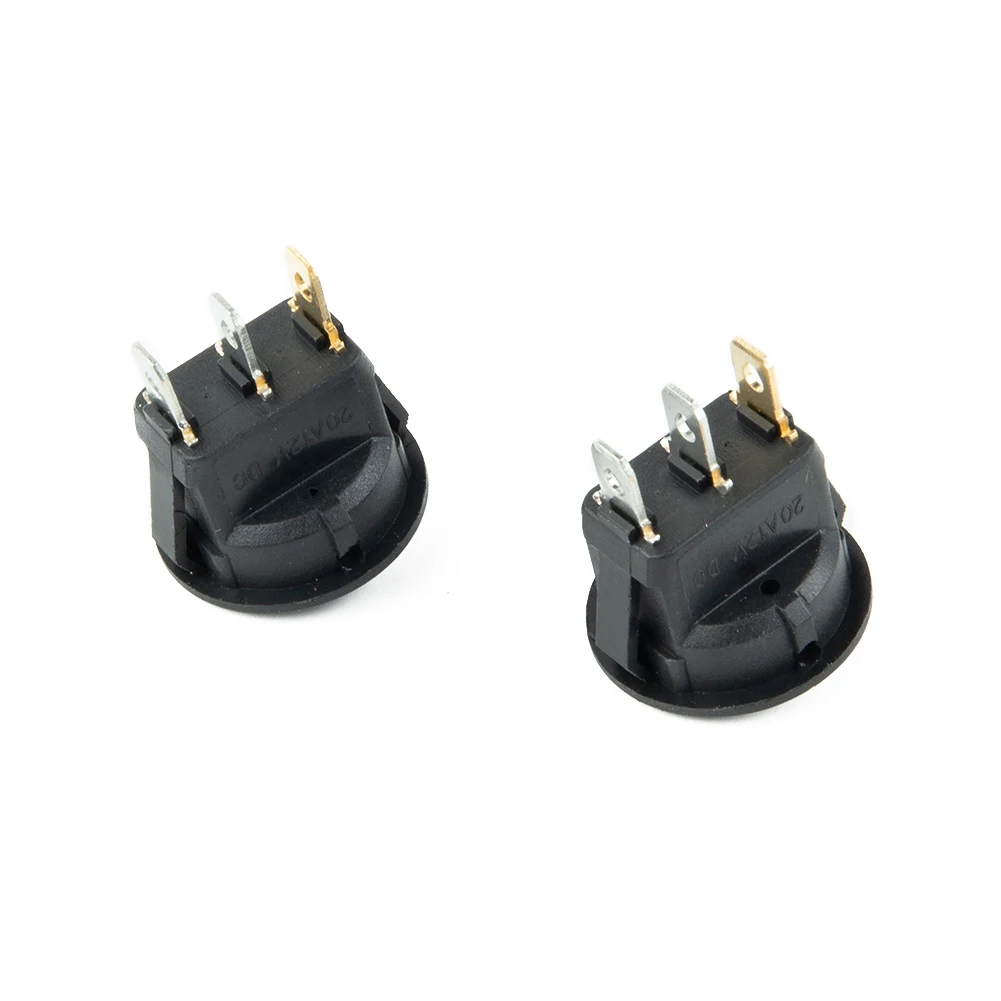 

8pcs Round Rocker Switches Black Mini Round ON-OFF Rocker Switch SPST Toggle Switches For Car Auto Boat 12V LED Round Rocker