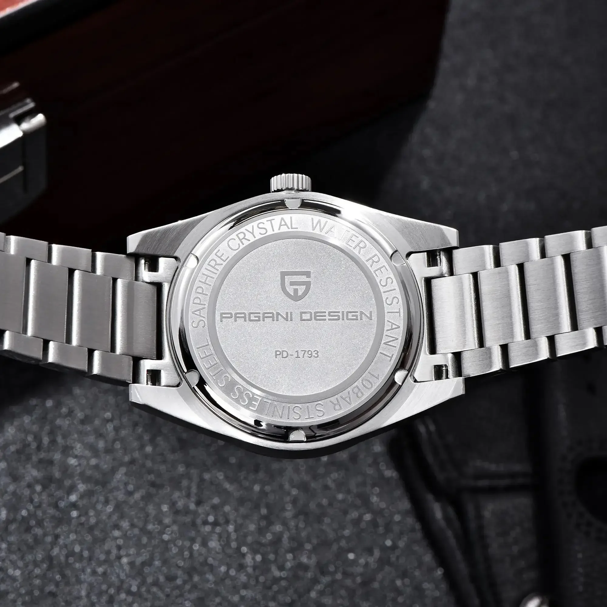 PAGANI DESIGN Новые часы PD1793 38 мм Кварцевые наручные VK31 Механизм с сапфировым стеклом