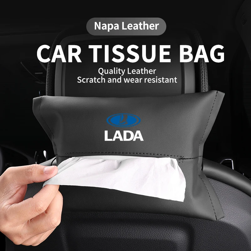 

Car Tissue Bag Hanging Storage Sun Visor Tissue Box Seat Back Paper Towel Storage Bag For Lada Vesta Niva Samara Kalina Largus