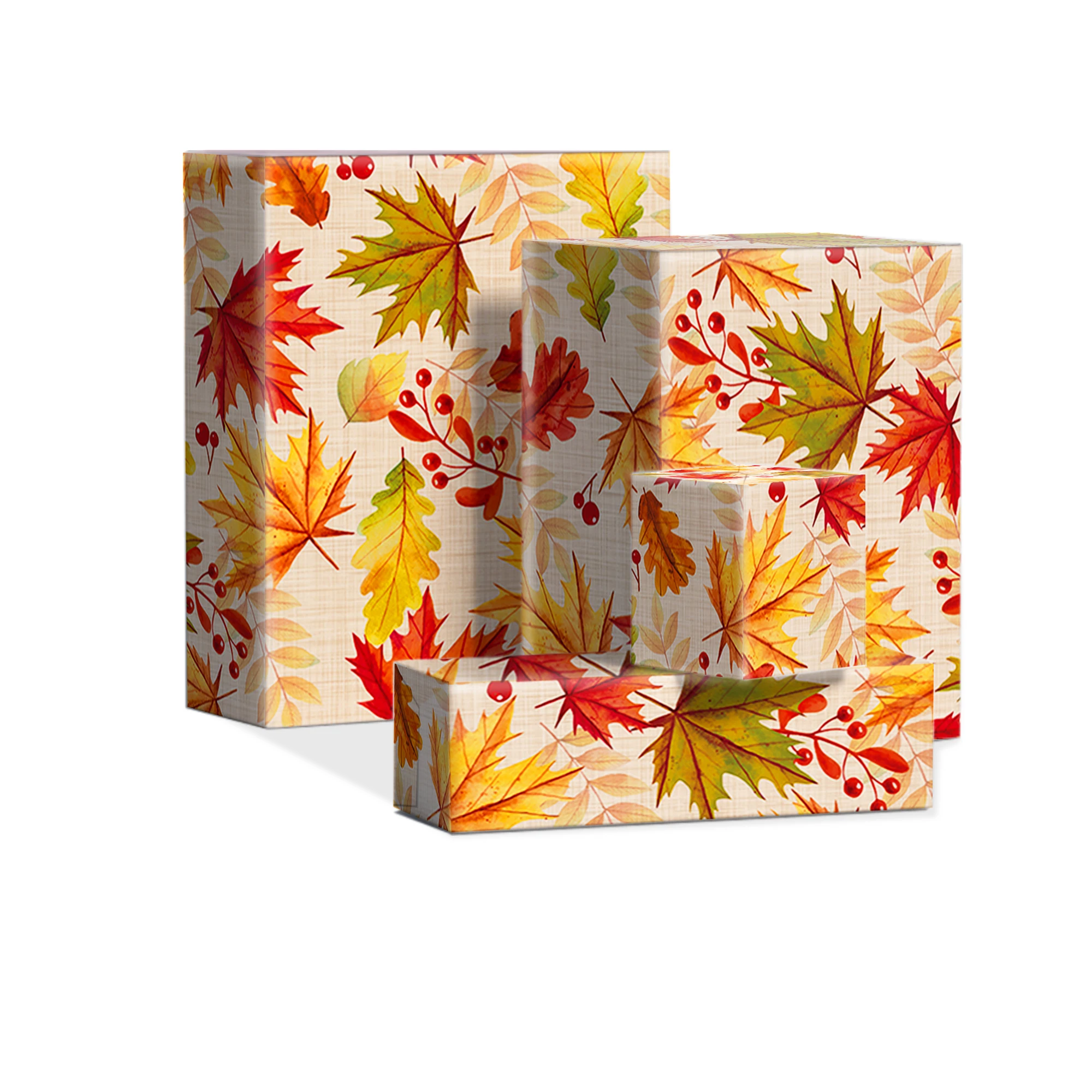 

12Pcs Thanksgiving Maple Leaf Party Diy Gift Wrapping Papers Handbook Material Paper Baby Party Supplies Wrapping Paper
