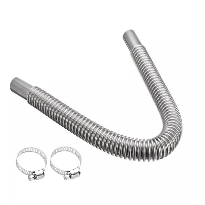 

100cm/150cm/200cm/250cm/300cm 25mm Exhaust Pipe With Clamps Stainless Steel Exhaust Hose For Car Diesel Parking Heater