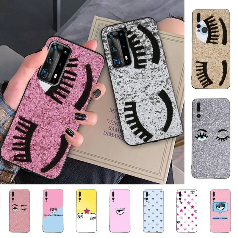 

Hot Ferragnies Eyes Chiara Phone Case for Huawei P30 40 20 10 8 9 lite pro plus Psmart2019