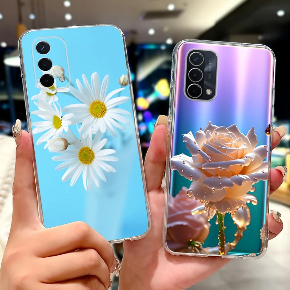 Фото Для Oppo A74 5G Чехол CPH2197 CPH2263 Новый роскошный окрашенный чехол Мягкий силиконовый чехол для телефона Oppo A74 A 74 OppoA74 5G Fundas Coque №4