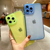candy color tpu camera protection phone case for iphone 13 pro max 12 11 xs max xr x 7 8 plus shockproof bumper soft tpu case