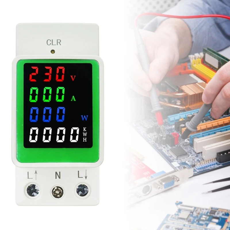 

Y1UD Счетчик электроэнергии WattKWh Power VoltAmp Meter ACDinRail Потребляемый ваттметр