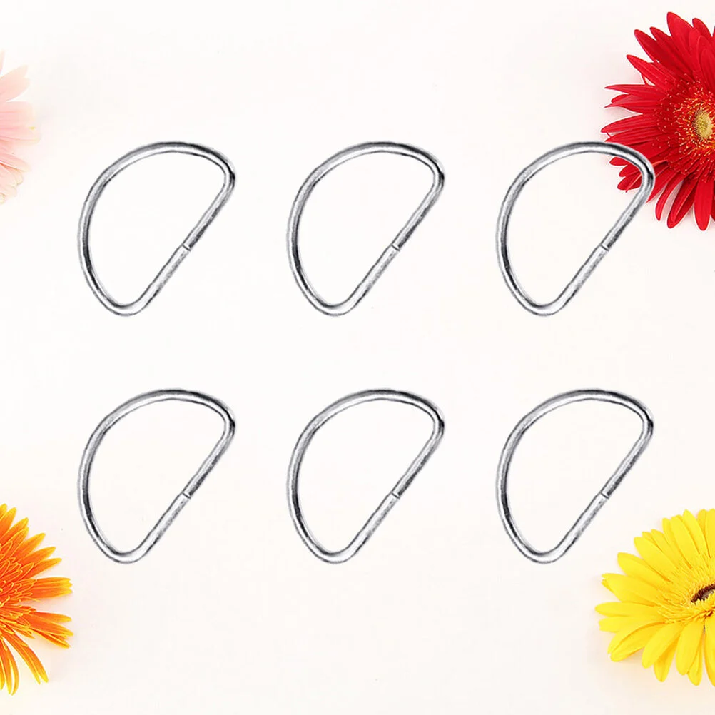 

20PCS Metal D Rings Non Welded Nickel Plated D Ring Buckle for Luggage Belt Clothes