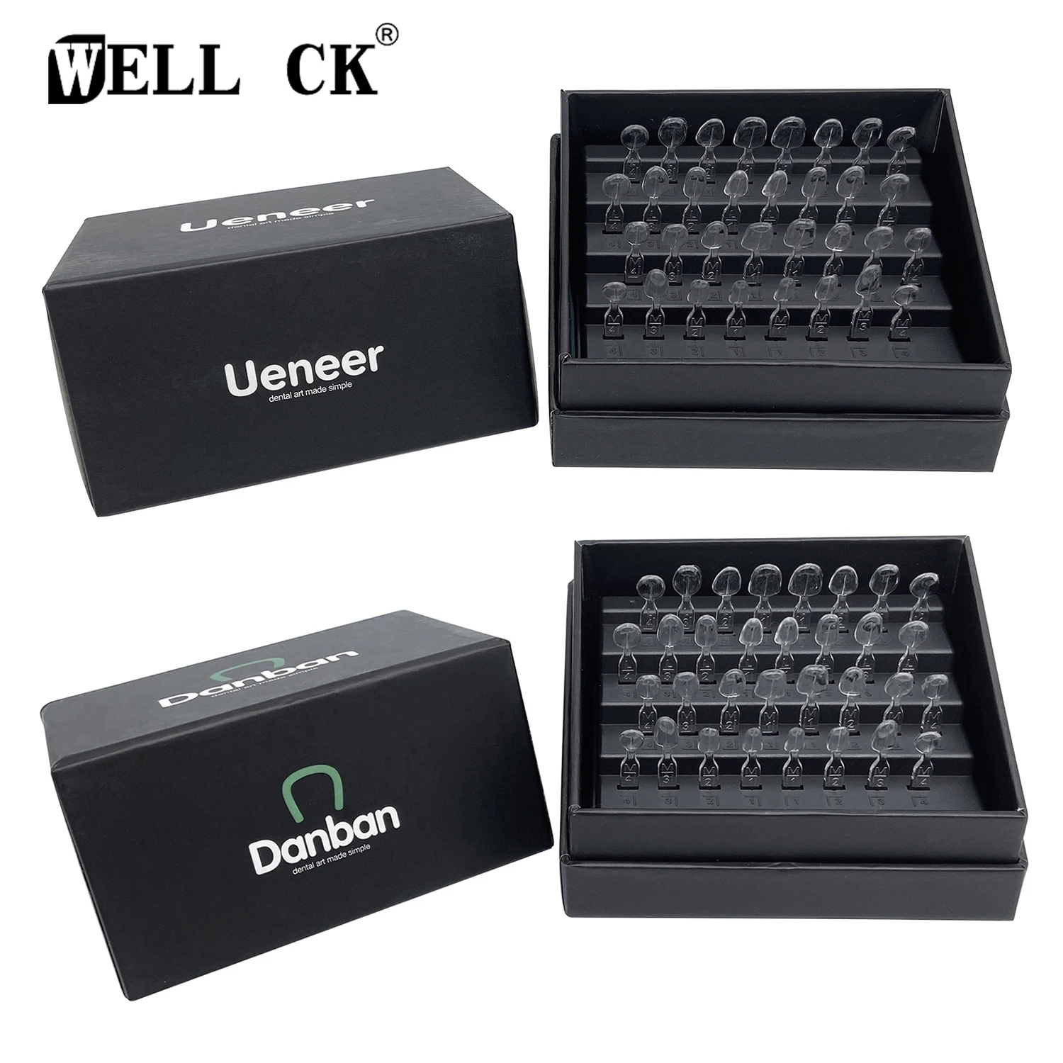 

32pcs/Set Dental Veneer Mould Kit Composite Resin Mold Light Cure Autoclave Anterior Front Teeth Mould Teeth Whitening Tools