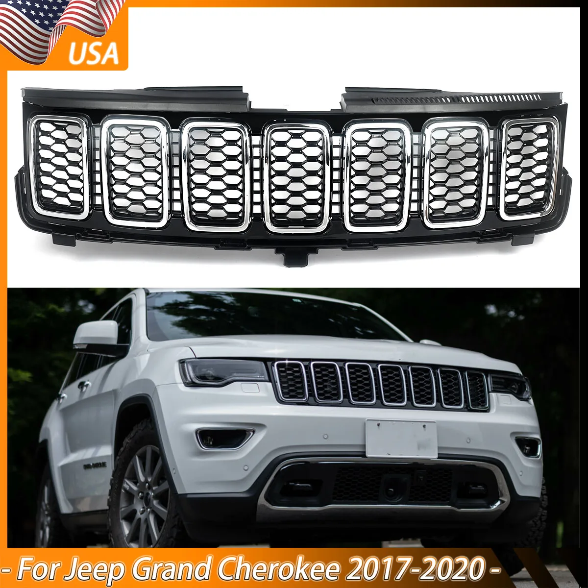 

Radiator Grill Grill Front Grill for Jeep Grand Cherokee WW2 WW 2017-2020